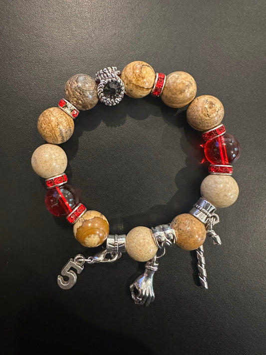 KA020 - Kappa Alpha Psi Charm Bracelet - Cinco Klub