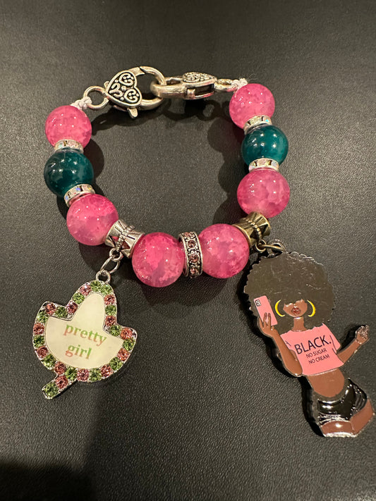 AK008 - Alpha Kappa Alpha Charm Bracelet