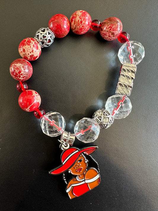 DE010 - Delta Sigma Theta Charm Bracelet