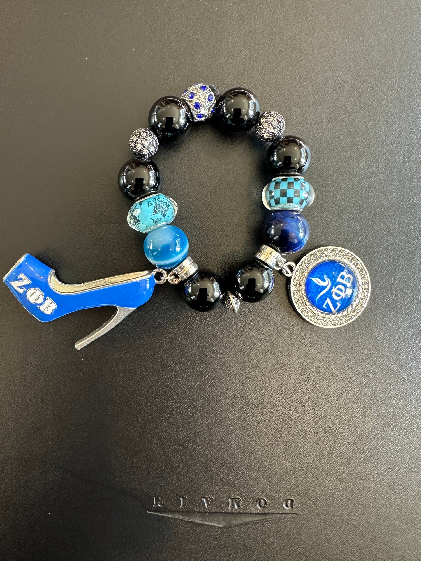 ZE003 - Zeta Phi Beta Charm Bracelet