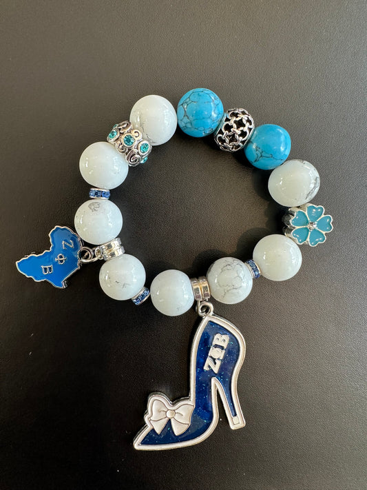 ZE004 - Zeta Phi Beta Charm Bracelet