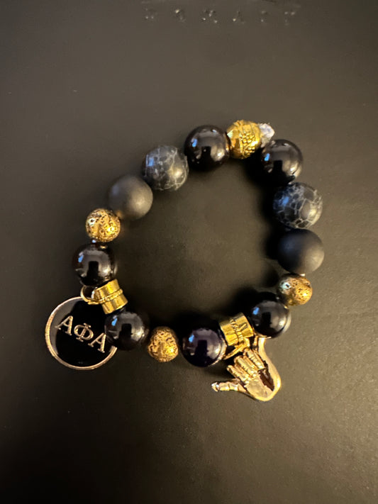 AP001 - Alpha Phi Alpha Charm Bracelet