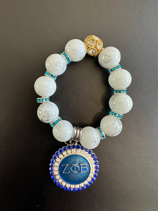 ZE008 - Zeta Phi Beta Charm Bracelet