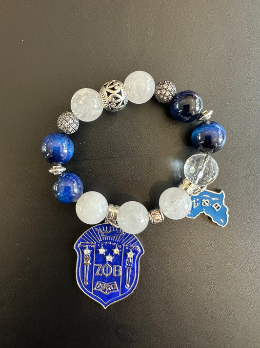 ZE010 - Zeta Phi Beta Charm Bracelet