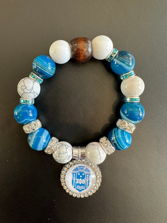 ZE002 - Zeta Phi Beta Charm Bracelet