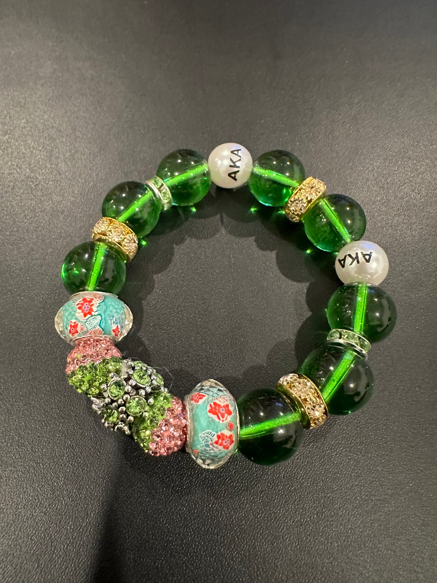 AK005 - Alpha Kappa Alpha Charm Bracelet