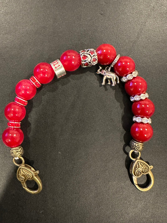 DE014- Delta Sigma Theta Charm Bracelet - G39