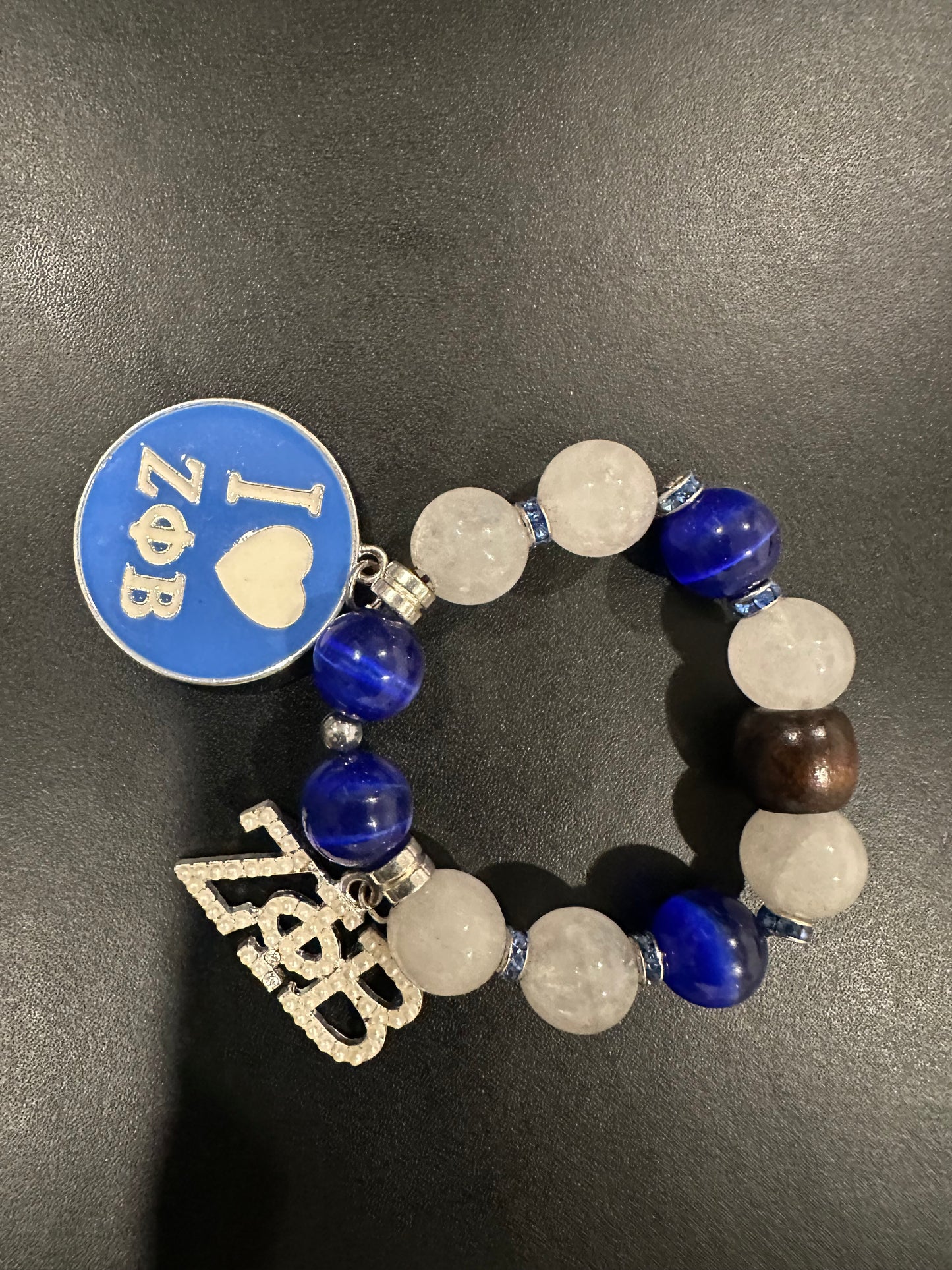 ZE016 - Zeta Phi Beta Charm Bracelet