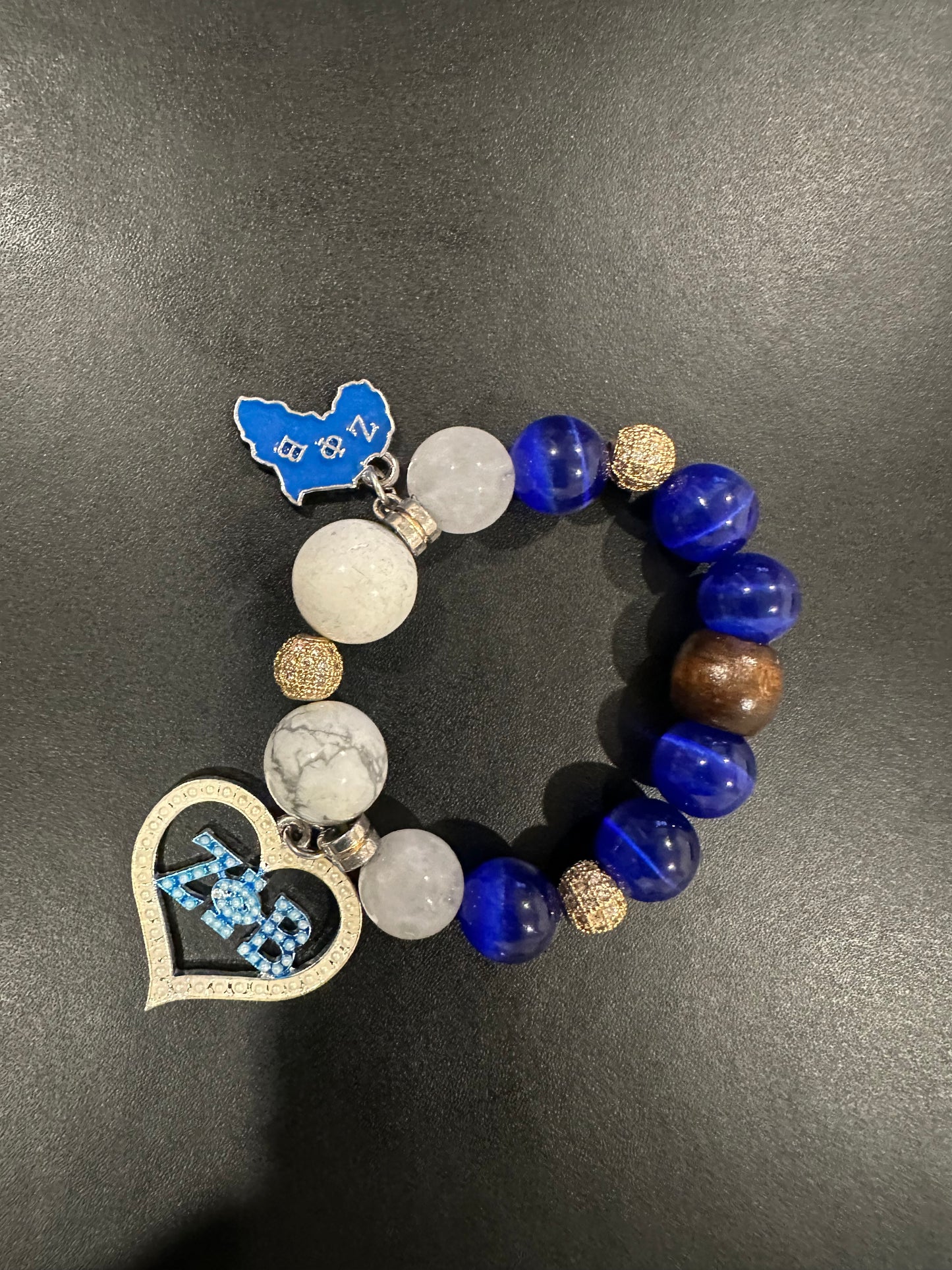 ZE019 - Zeta Phi Beta Charm Bracelet