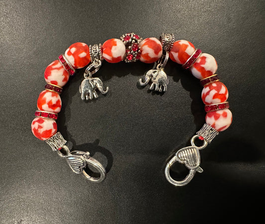DE025- Delta Sigma Theta Charm Bracelet - G39