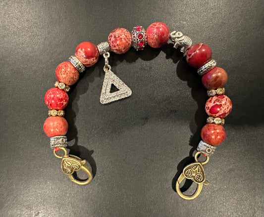 DE020- Delta Sigma Theta Charm Bracelet - G39