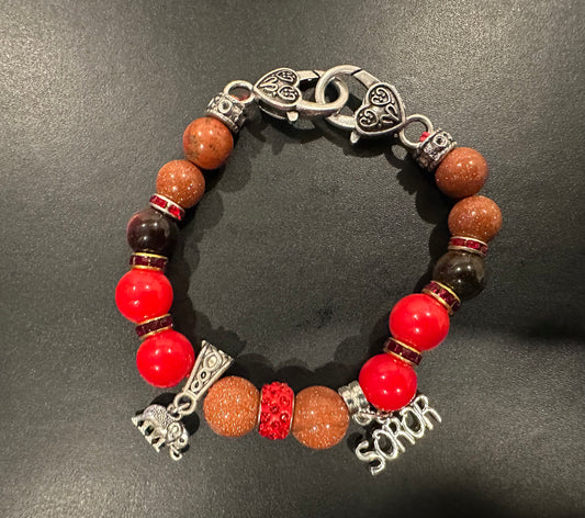 DE018- Delta Sigma Theta Charm Bracelet - G39