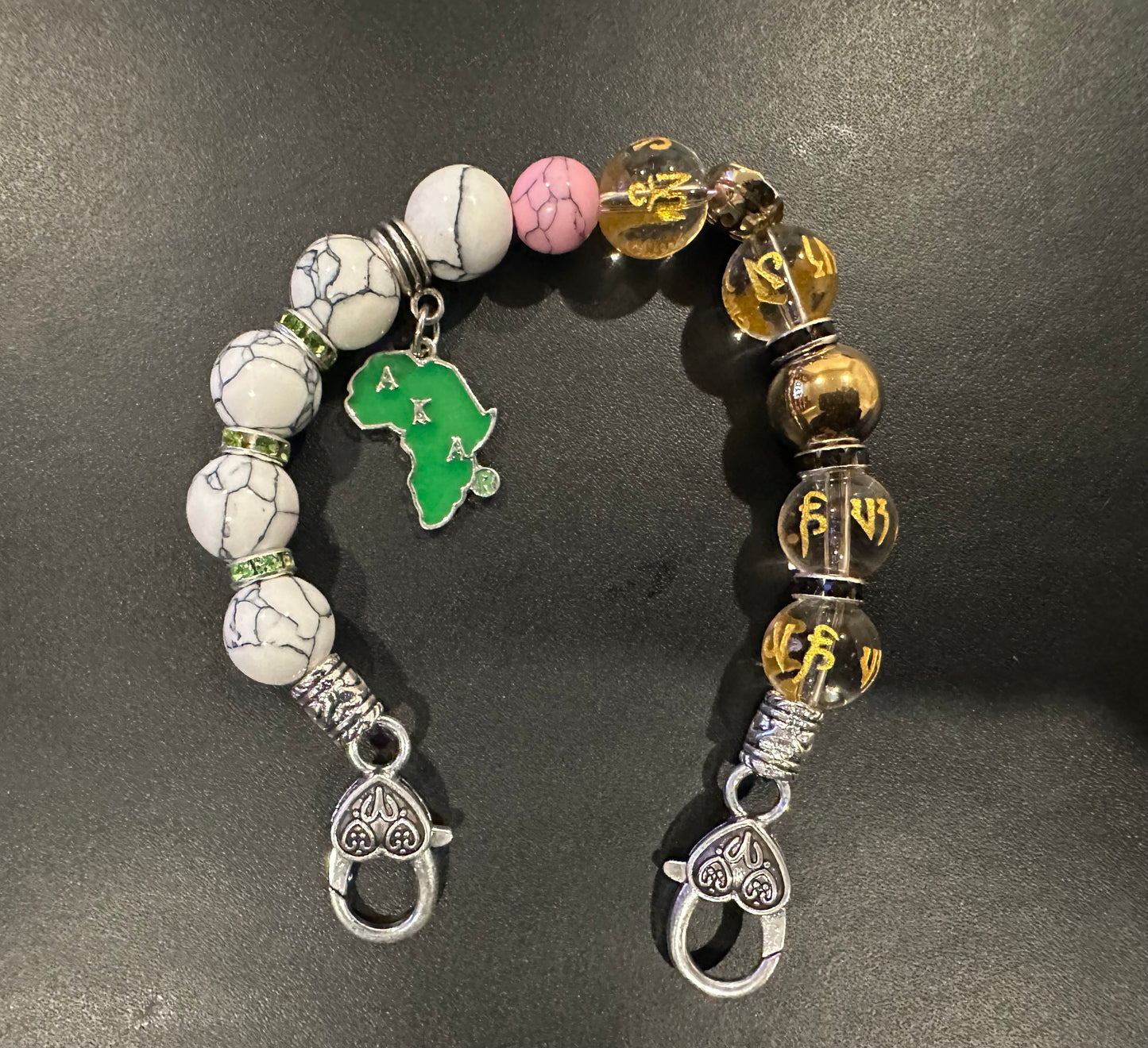 AK022- Alpha Kappa Alpha Charm Bracelet - G39