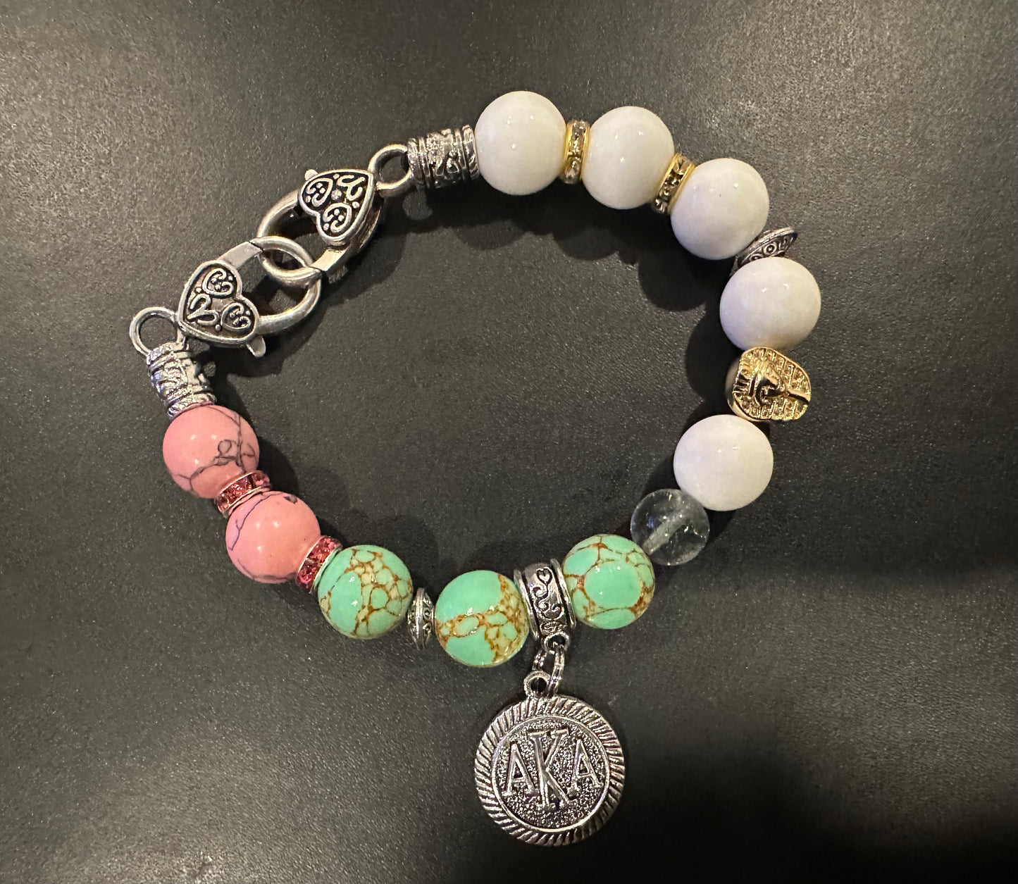 AK020- Alpha Kappa Alpha Charm Bracelet - G39