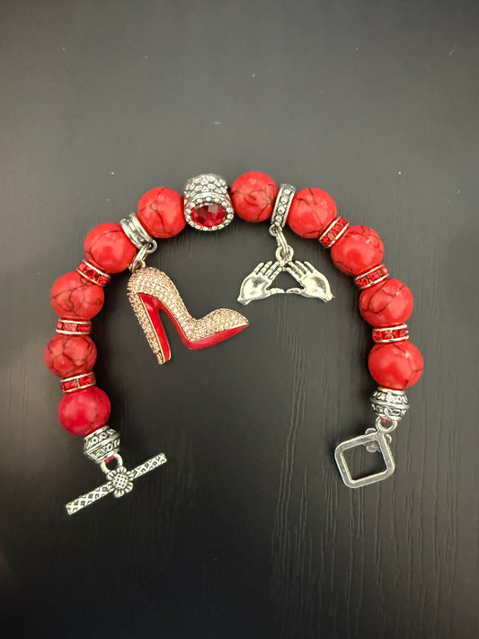 DE091 - Delta Sigma Theta Charm Bracelet - G39