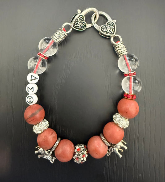 DE070 - Delta Sigma Theta Charm Bracelet - G39