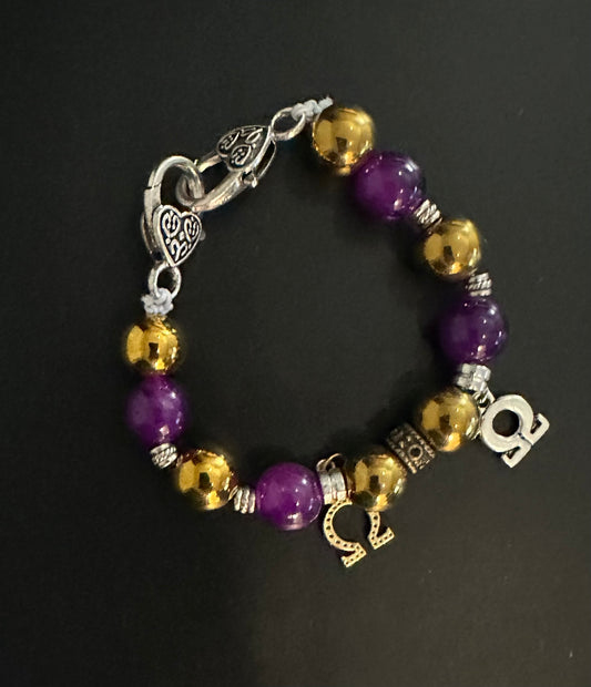 OM004 - Omega Psi Phi Charm Bracelet