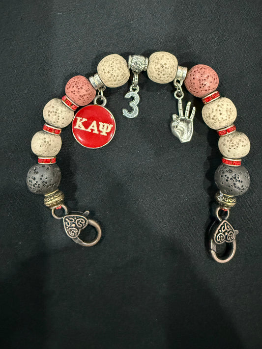 KA034 - Kappa Alpha Psi Charm Bracelet - Tre Klub